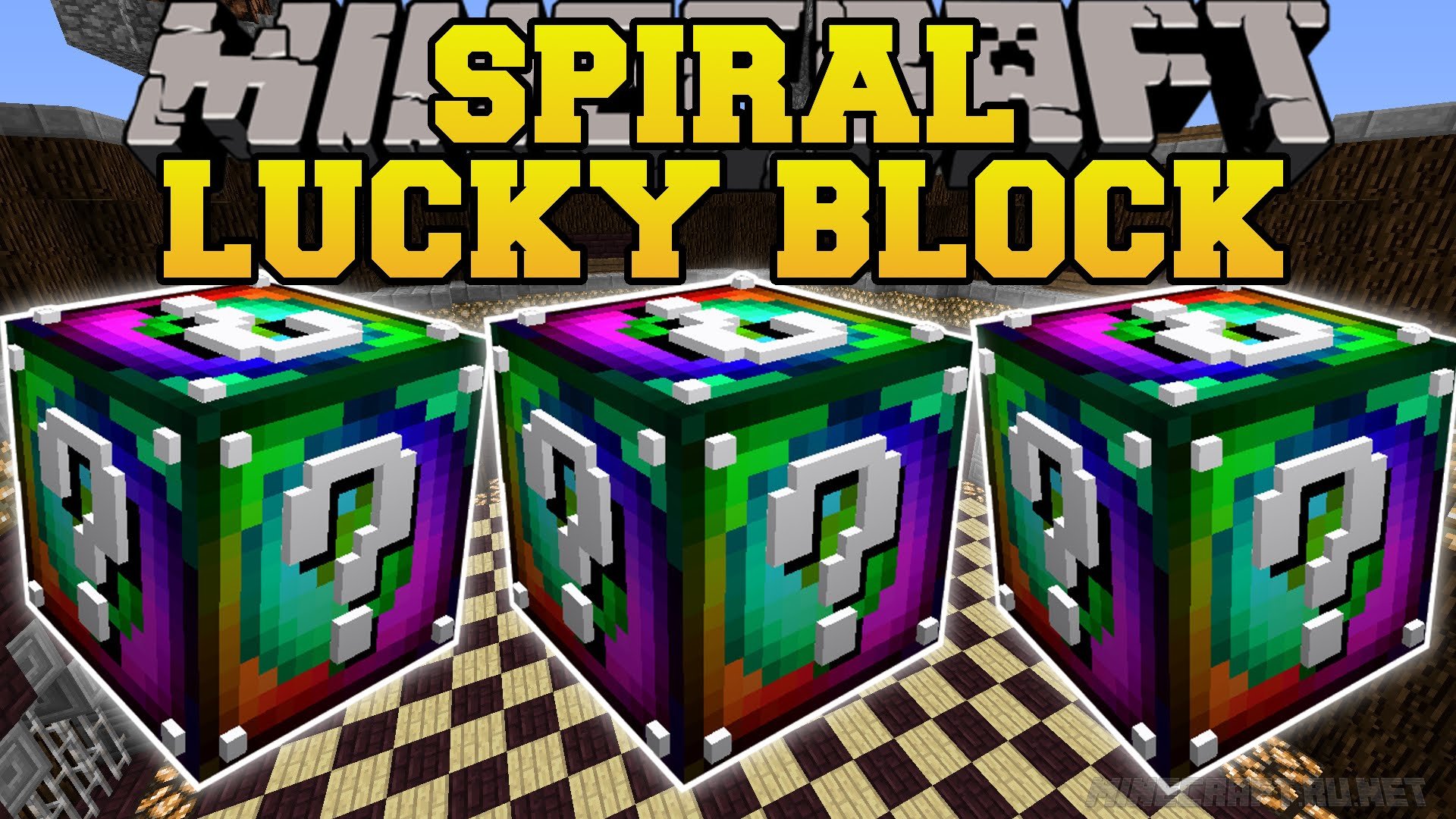 Майнкрафт Lucky Block Spiral