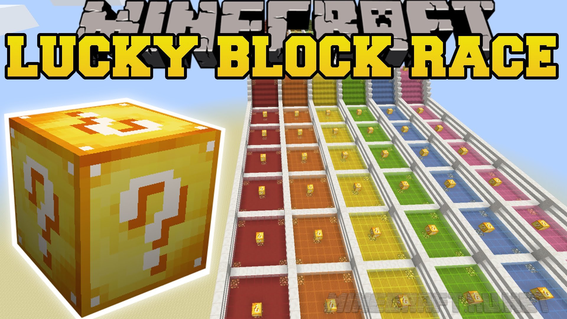 Lucky Block Race [1.8] (Лаки блок гонка) › Карты › Minecraft.Ru.Net —  Скачать всё для Майнкрафт