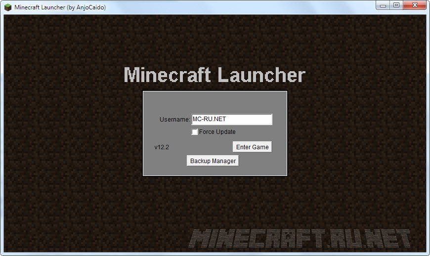 AnjoCaido'S Launcher V.12.2 › Лаунчеры › Minecraft.Ru.Net.