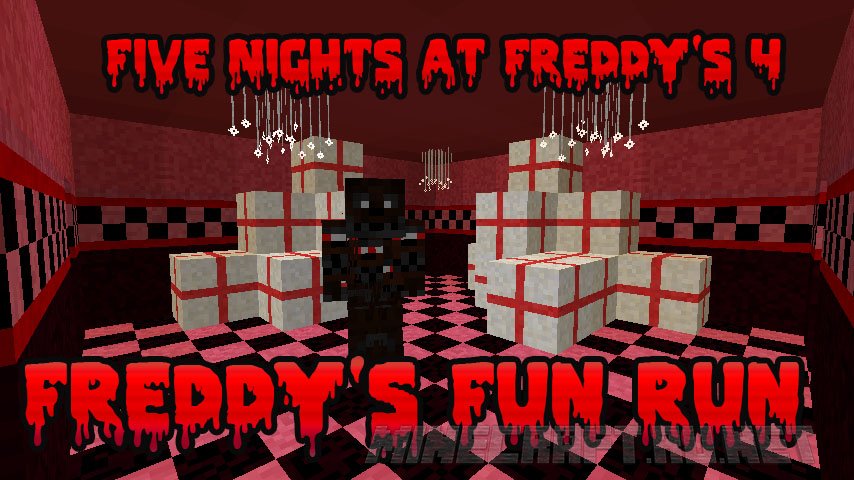 Майнкрафт Five Nightmares at Freddy's 4 - Freddy's Fun Run (FNAF4)