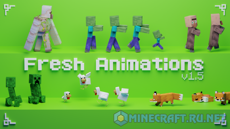 Майнкрафт Fresh Animations